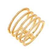 5 Row Open Diamond Band
