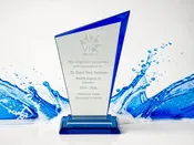 Blue Razor Glass Award 9 1/2"