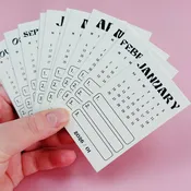 2026 Calendar Cards | All 12 Months Included!