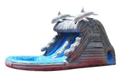 12ft Grey Dolphin Commercial Inflatable Water Slide