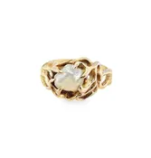 10KY Vintage 1.2ct Pearl Claw Ring 6