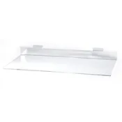 Acrylic slatwall shelf – 12″d x 24″l x 3/16″ thick
