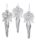 6"GLASS ANGEL ORNAMENT 3/ASSTD