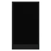 Configurable Acoustic Cubicle Partition Electric Hush Panel 2' x 4' Black Fabric Black Trim