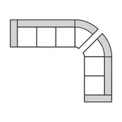 Arlington - Left Arm 3 Seat Sofa w/ 1/2 Curve & Right Arm Loveseat w/ 1/2 Curve 131"x107"