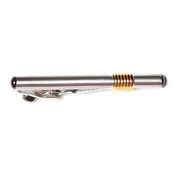 2 1/4″ Cylinder with Gold Trim Silver Tie Bar