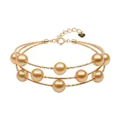 3 Strand Golden South Sea Sparkle Bracelet