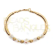 All Gold Bangle with Swarovski AB Crystal