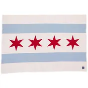 Chicago Flag Wool Throw: Chicago Flag