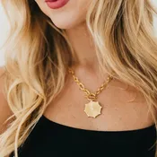 Sunburst Diamond Chain Necklace - WATERPROOF