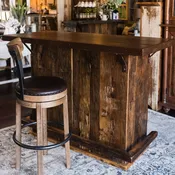 Hand Hewn Barnwood Bar — Smucker Village