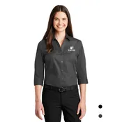 CAREFREE POPLIN SHIRT- 3/4 SLEEVE – LADIES