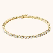 14K Yellow Gold 5 CTW Natural Diamond Line 7″ tennis bracelet