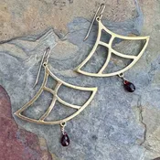 Pura Vida earrings with garnet — K. DiResta Design