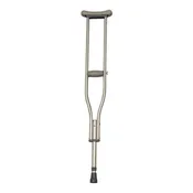 Crutches, Medline Basic Aluminum  250 lb. Capacity, Adult, Adjust 44.5"-52.5" High