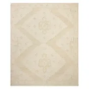 Alara Hand Woven Diamond Rug in Ivory / Natural