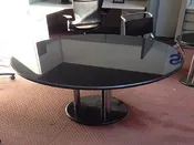 Round Granite Table Set Black
