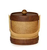 Mr. Ice Bucket Samoa Bark Wicker 3 qt. Ice Bucket