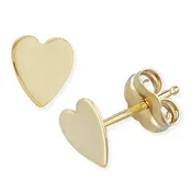 14KG Med Plain Heart Earrings