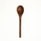 12’’ Walnut Wooden Oval Spoon - Kitchen Cooking Utensil