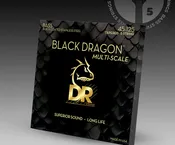 Black Dragon™ Black Coated Stainless Steel 5-String Bass Set