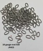 16 gauge stainless steel OVAL jump rings, 5x8mm – 100pcs