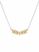 14K Two-Tone Diamond Floral Necklace | .10 CTW Diamond Pendant