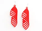 American Flag Swirl Earrings