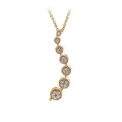 18k Gold Over Silver Diamond Accented Journey Pendant
