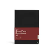 A5 Stone Paper Sketchbook Hardcover - Black