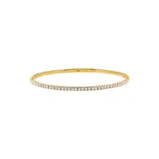14 Karat Rosé Gold Flexible Bangle with Diamonds
