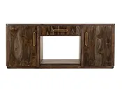 2 Drawer & 2 Door TV Stand 80" with Electric Fireplace Insert
