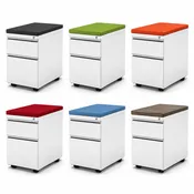 2-Drawer Steel Mobile Pedestal – Choose Your Finish and Cushion Color