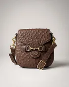 Chocolate Ostrich Blair Midsize Bag