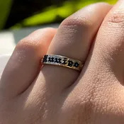 4mm "Kuuipo" Flat Ring w/ Design in 14K Yellow, White or Pink Gold [various styles]