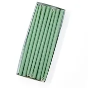 10" Skinny Taper Candles, Misty Green, One Pair