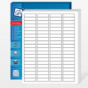 1/2" x 1-3/4" Blank Rectangle Labels 80 Labels Per Sheet