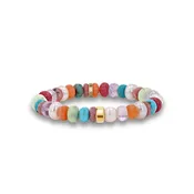 14k California Days Mix Gemstone and Pearl Bracelet with Rondelle