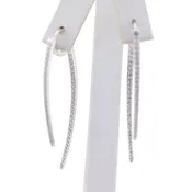 14K White Gold 1.00 Ct Inside Out Hoops