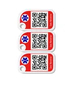 Dynotag Mini Emergency Tags - Family Starter Kit: Set of 3 UNIQUE tags