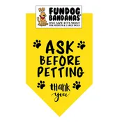 Ask Before Petting Bandana