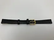 10mm Black Lizard Grain Flat Calf Leather Watch Strap -Closeout!!