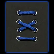 4-5 Eyelet Medium Blue Round Laces (76 cm / 30 in)