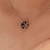 Black Fancy Charm Necklace