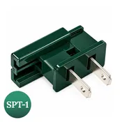 18/2 Male Slide On Vampire Plug, SPT-1,  Green - Pack of 5 - Gilbert