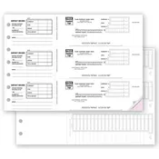 100053 3 On A Page Deposit Tickets 12 15/16 x 9"