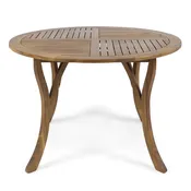 Adn Outdoor 47-inch Round Acacia Wood Dining Table