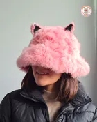 Bucket Hat/Ears Soft Pink