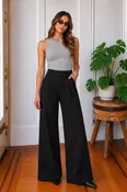 Cheryl Ponte High Rise Wide Leg in Black