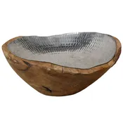 Aged Teak Inlay Bowl